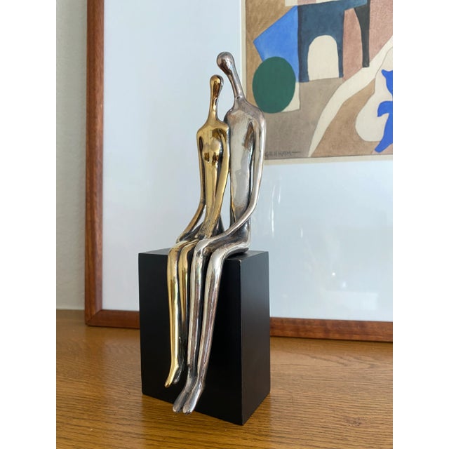 Wood 2500 Ruth Bloch Sterling Silver "Lovers" Sculpture For Sale - Image 7 of 12