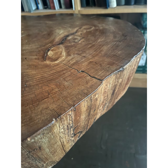 Mid Century Live Edge Coffee Table Maple Brass Legs For Sale In New York - Image 6 of 10