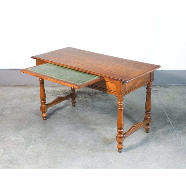 Wood Vintage Inlaid Walnut Desk, 19th Century For Sale - Image 7 of 18
