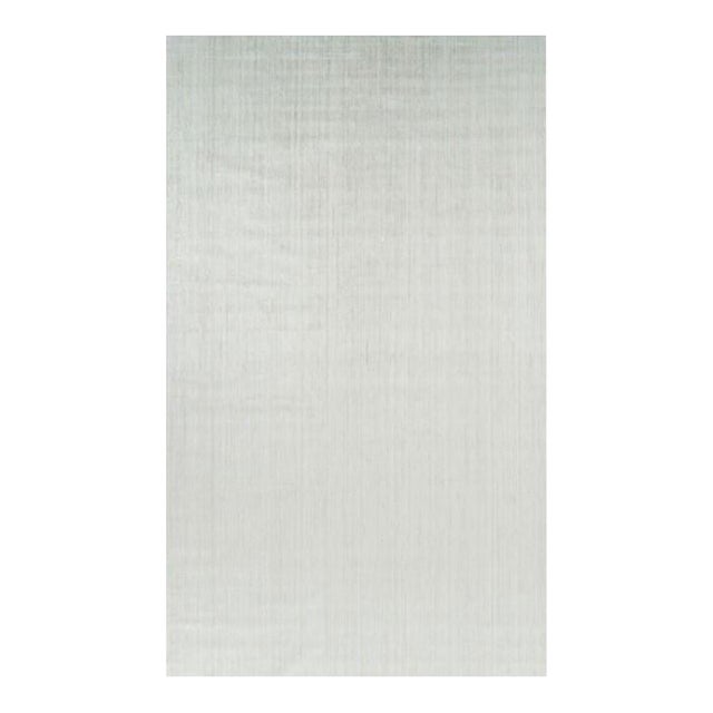 Rug & Kilim’s Oversized Textural Rug in Solid White and Silver-Gray Striae - 10x17 For Sale
