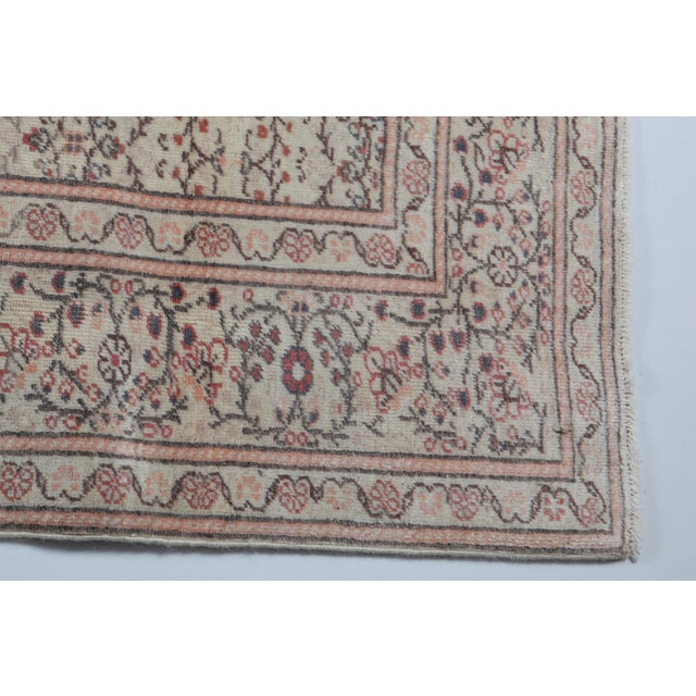 1950s Vintage Turkish Floral Rug -8' 7'' X 11' 10'' For Sale In Tampa - Image 6 of 14