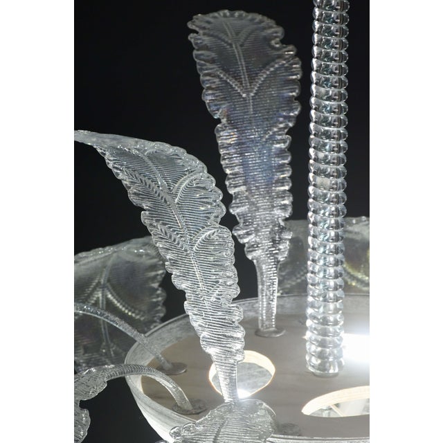 Luxury Barovier & Toso Chandelier, Murano Pulegoso Glass, 1950s For Sale - Image 12 of 13