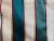 Contemporary Teal & Burgundy Striped & Ikat Pillow Cover For Sale - Image 3 of 5