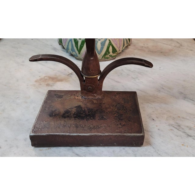 Jan Barboglio Hand Forged Iron Candle Holder For Sale - Image 4 of 9