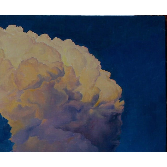 Contemporary Holding Back the Moon, ca. 2018 by John Tarantola | Oil on Panel figure reaching toward the moon For Sale - Image 3 of 4