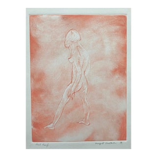 Margaret Friedlander Standing Female Nude Etching For Sale