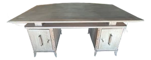 1930s French Art Deco Cerused Desk Attributed to Maxime Old