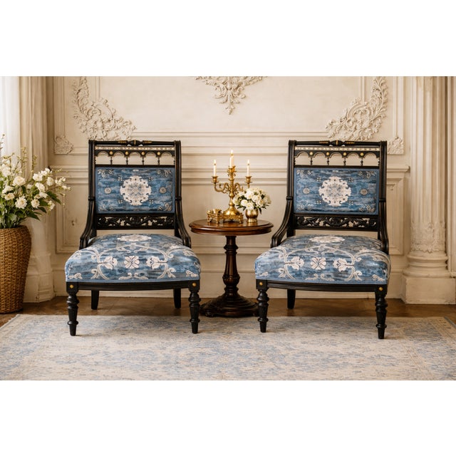 19th Century Armchairs by Hans Makart, Austria, Set of 2 For Sale - Image 4 of 18
