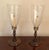 Georgian Style Mahogany & Brass Candlestick Lamps With Hurricane Shades - A Pair For Sale - Image 9 of 18