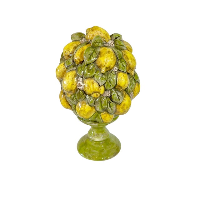 Vintage Majolica Lemon Topiary Tree For Sale - Image 10 of 12