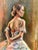 Blue Ballerina Original Painting Oil Girl Dancer by Valeriya Serova, Framed For Sale - Image 8 of 9