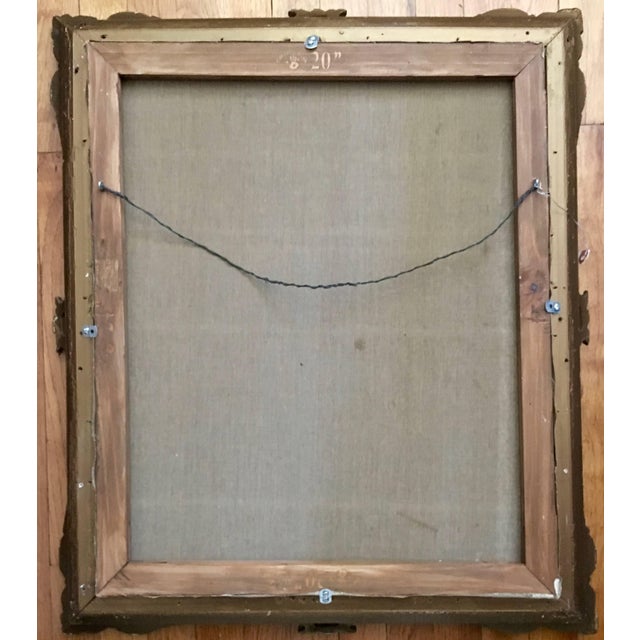 Early 20th Century Jacques Zucker, Woman in Salon French Interior Oil Painting Ecole D'Paris, WPA, Bezalel Artist For Sale - Image 5 of 5