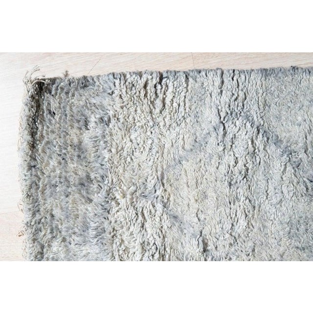 Textile 8x10 Gray Hand-Knotted Wool Diamond Motif Geometric Modern Carpet Rug For Sale - Image 7 of 13