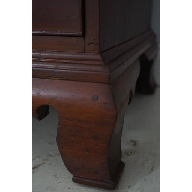 Bronze 19th C. American Made Cherry Wood Chest of Drawers For Sale - Image 8 of 16