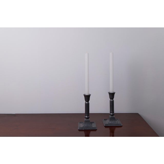 Art Deco Candleholders by Just Andersen, 1930s, Set of 2 For Sale - Image 11 of 11