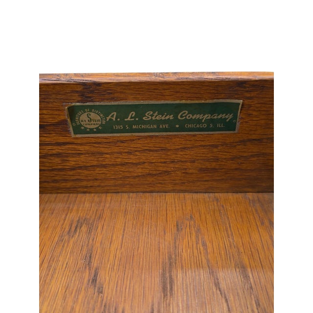Antique a.l. Stein Chicago Mahogany Duncan Phyfe Style Lamp Table For Sale - Image 10 of 10