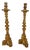 19th Century Antique Italian Baroque Style Gilt Candlesticks Candelabra - A Pair For Sale
