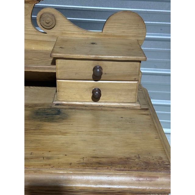 Antique Pine Sideboard With Drawers and Cupboard From England For Sale - Image 6 of 18