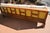 Vintage Baker Style Asian / Ming Fretwork Elmwood Wood Couch W/ White Embossed Cushions For Sale - Image 6 of 18
