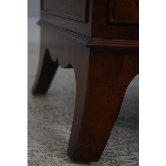 Maitland Smith Federal Style Mahogany Bowfront Chest of Drawers For Sale - Image 10 of 18