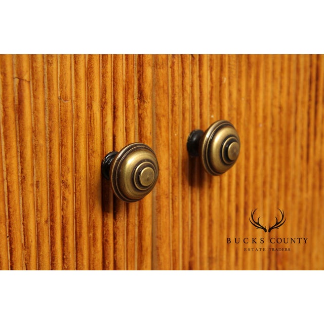 Wood Quality Rattan Demilune Sideboard For Sale - Image 7 of 11