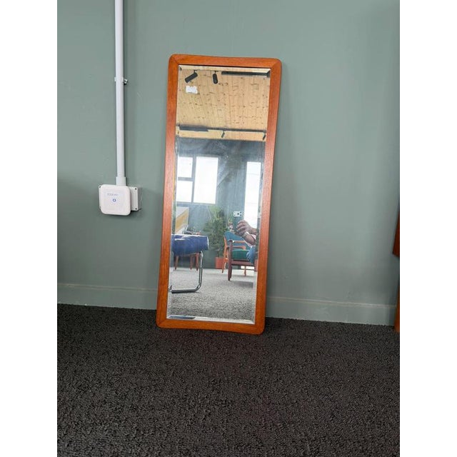 Rectangular Teak-Framed Mirror, 1960 For Sale - Image 4 of 4