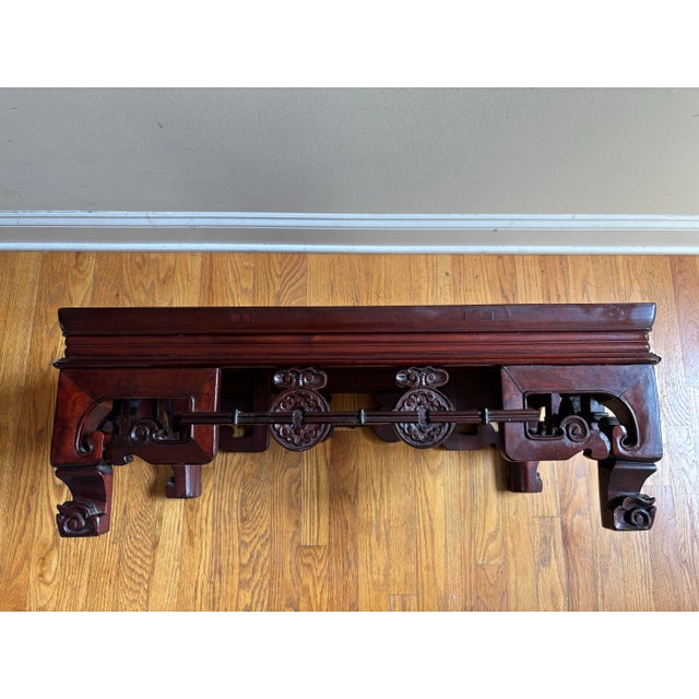 Late 19th Century Vintage Chinese Ming Style Rosewood Low Accent Table For Sale - Image 5 of 10
