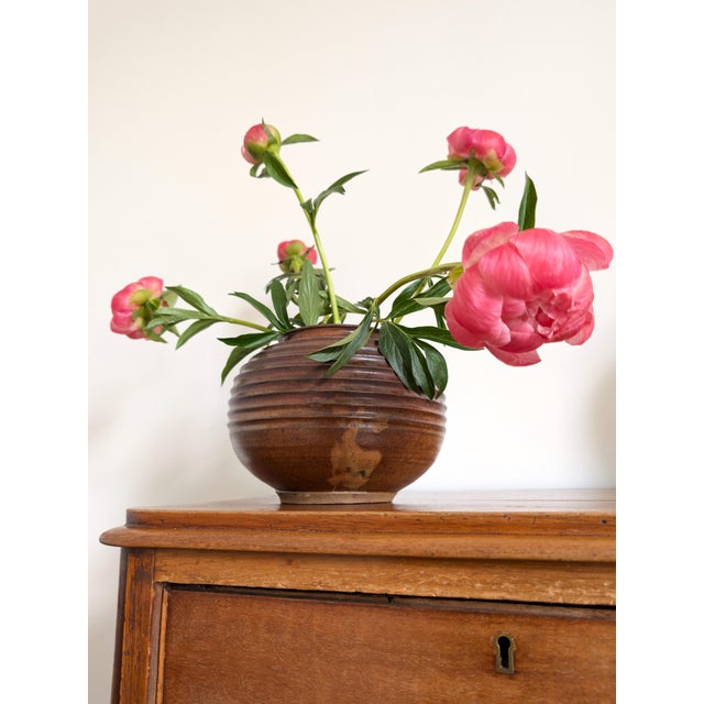 Ceramic Vintage Brutalist Ceramic Globe Vase, 1960s For Sale - Image 7 of 15
