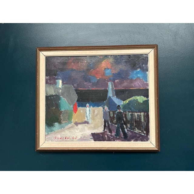 Arnold W. Pedersen, Promenad, 1960s, Oil Painting on Canvas, Framed For Sale - Image 15 of 17