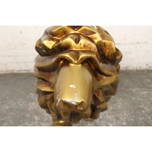 Gold Dj Khalid Gold Lion Sculpture For Sale - Image 8 of 14