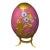 Late 20th Century Franklin Mint House of Faberge Imperial Porcelain Floral Pink Gilded Jeweled Egg For Sale