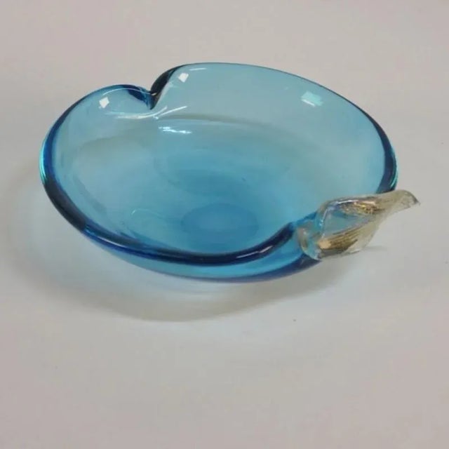 Italian Blue Murano Glass Bowl, 1950s For Sale - Image 3 of 6