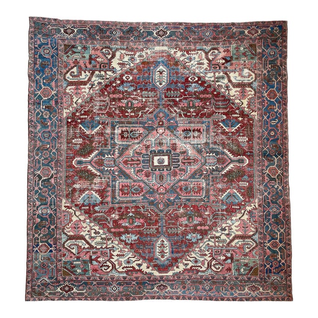 1910s Northwest Geometric Rug, 11 x 12 For Sale