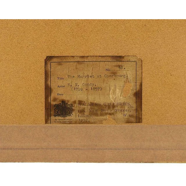 Nicholas Matthew Condy, The Harriet at Cherbourg, Early 19th Century, Watercolour For Sale - Image 4 of 6