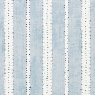 Schumacher Amour Fabric in Blue For Sale