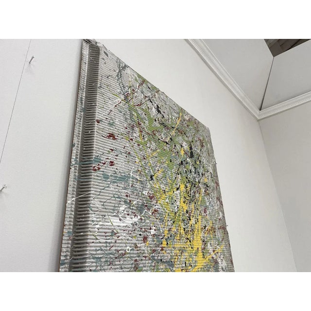 Old aluminum facade panel dating from 1956 designed for the National Institute of Applied Sciences (Lyon, Doua campus)....