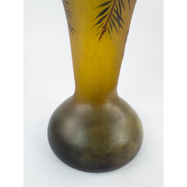 Daum Nancy Jugendstil Art Nouveau Acid-Etched Vase, C. 1900–1915 For Sale - Image 15 of 18