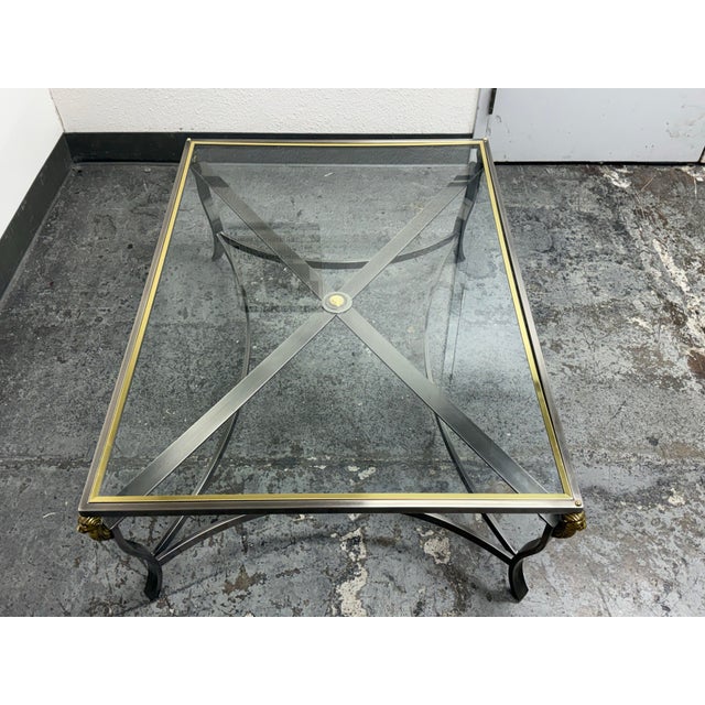 Hollywood Regency Glass Top Lion Coffee Table, Circa 1980's For Sale In San Francisco - Image 6 of 12