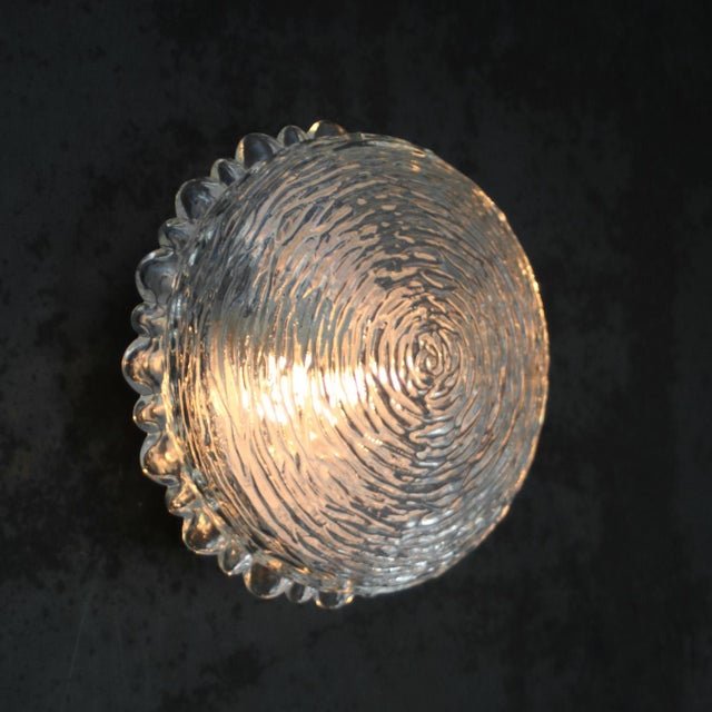 Mid-Century Modern Clear Glass Ceiling Lamp by Helena Tynell for Glashütte Limburg For Sale - Image 4 of 7