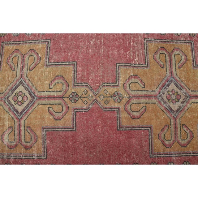 Orange 1960s Handknotted Floral Orange Rug For Sale - Image 8 of 10