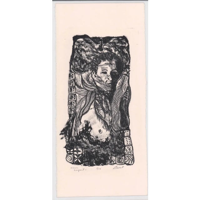 1960s "Vision Serpent" lithograph by Paul Stewart (born 1938). Pencil signed, titled and numbered 2 of 10.