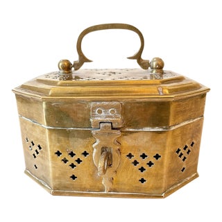 Mid Century Brass Cricket Box For Sale