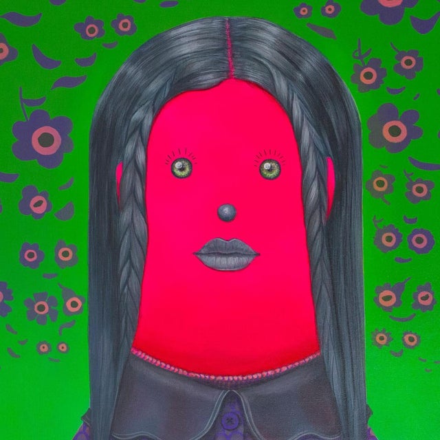 Early 21st Century Natasha Lelenco, Surreal Figurative Portrait, 2025, Acrylic Painting For Sale - Image 5 of 11