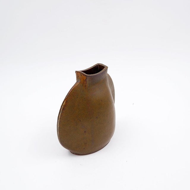 Vintage Abstract Stoneware Ceramic Vase, 1970s For Sale - Image 3 of 16