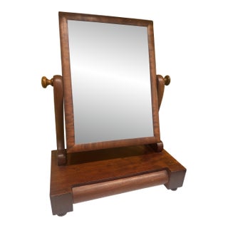 English Mahogany Dressing/Toilet Mirror, Probably Late Georgian or Regency, Roughly 1810–1830. For Sale