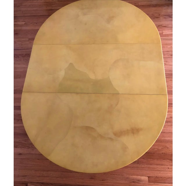 Mid 20th Century Art Deco Lacquered Parchment Dining Table in the Manner of Karl Springer For Sale - Image 9 of 9