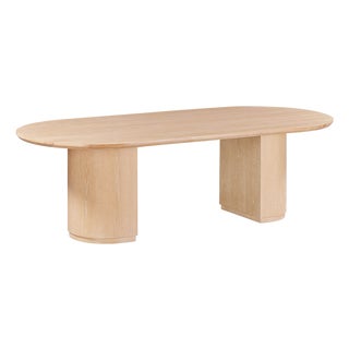 Marlow Natural Wood Oval Dining Table For Sale
