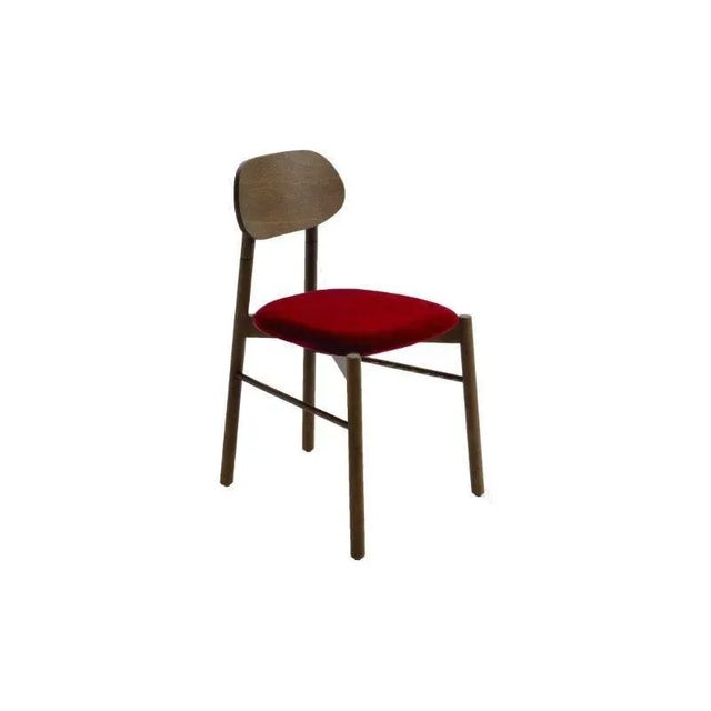 Set of 4, bokken upholstered chair, canaletto, red by colé italia with bellavista/piccini dimensions: h 81.7 d 49 w 53.5...