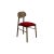 Set of 4, bokken upholstered chair, canaletto, red by colé italia with bellavista/piccini dimensions: h 81.7 d 49 w 53.5...