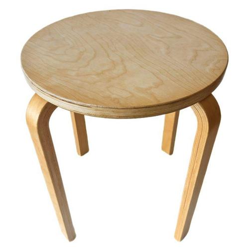 Wood Vintage Scandinavian Frosta Stool in Curved Birch Wood from Ikea, 1990s For Sale - Image 7 of 7